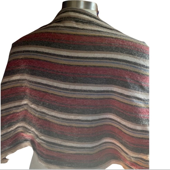 I Heart H81 Striped Color Block with Frilly Trim Blanket Scarf 60” Length by 23” - Picture 4 of 4